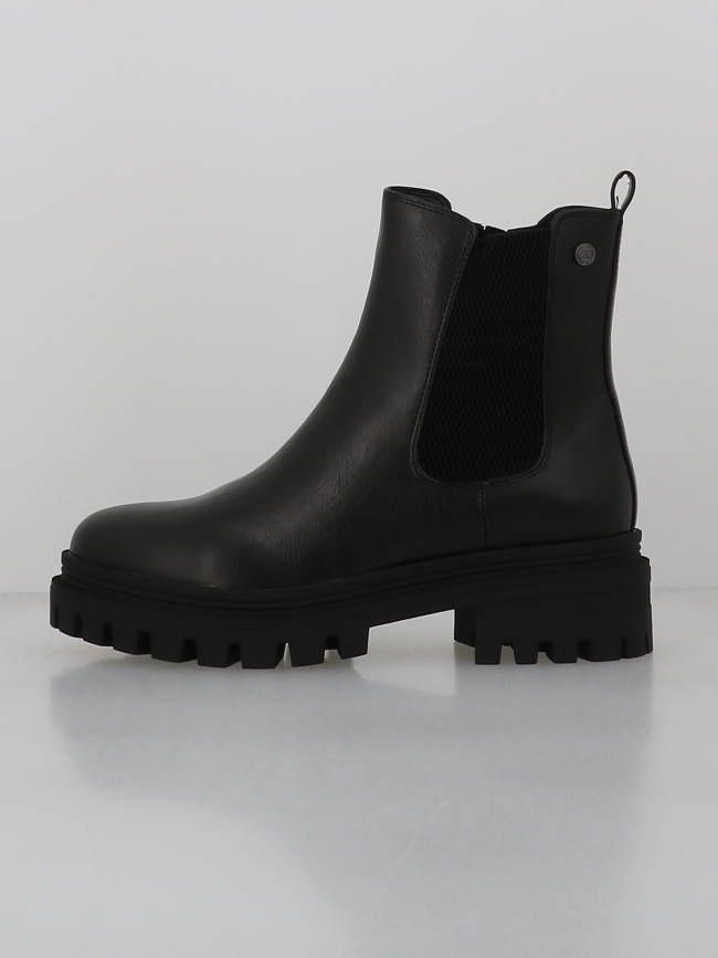 Bottines simili cuir zippe sra noir femme Xti wimod