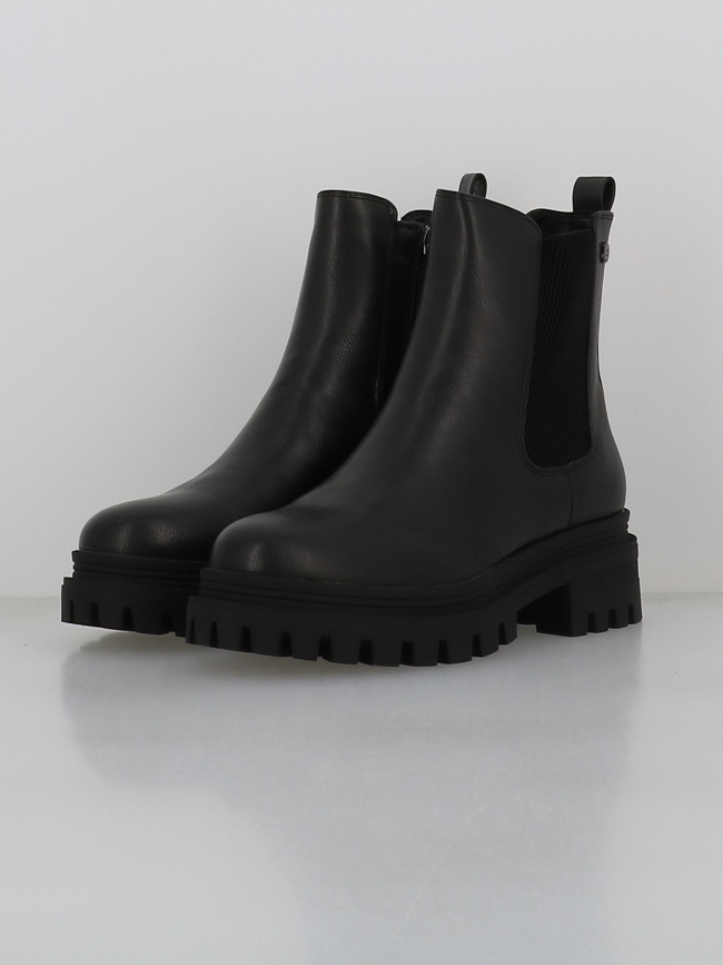 Bottines simili cuir zippé sra noir femme - Xti