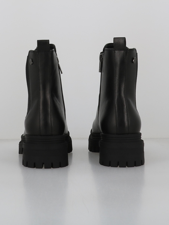 Bottines simili cuir zippé sra noir femme - Xti