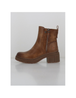 Boots zippées marron femme - Refresh