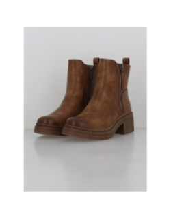 Boots zippées marron femme - Refresh