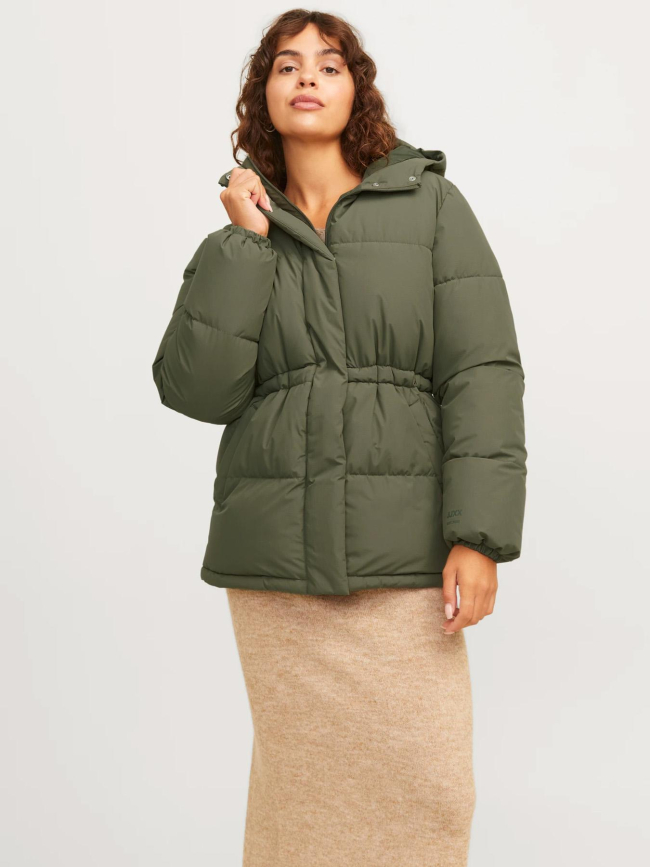 Doudoune à capuche jxworld puffer kaki femme - JJXX