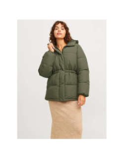 Doudoune à capuche jxworld puffer kaki femme - JJXX