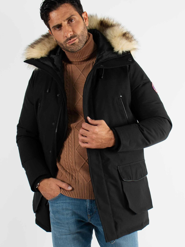 Blouson parka mario noir homme - Paragoose