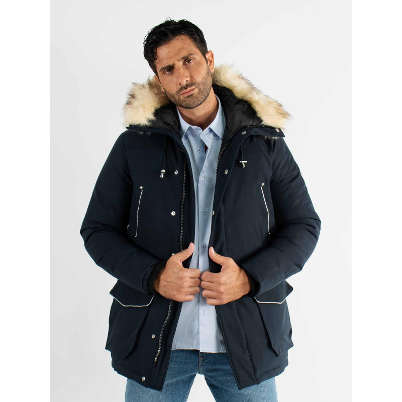 Blouson parka d'hiver mario bleu marine homme - Paragoose