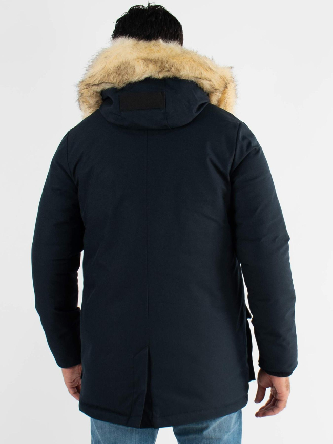 Blouson parka d'hiver mario bleu marine homme - Paragoose