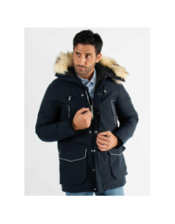 Blouson parka d'hiver mario bleu marine homme - Paragoose