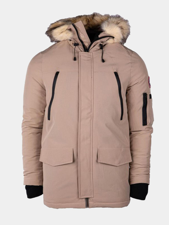 Blouson parka d'hiver mario beige homme - Paragoose