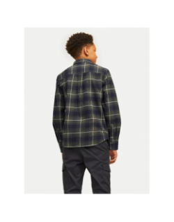 Chemise à carreaux james flannel kaki garçon - Jack & Jones