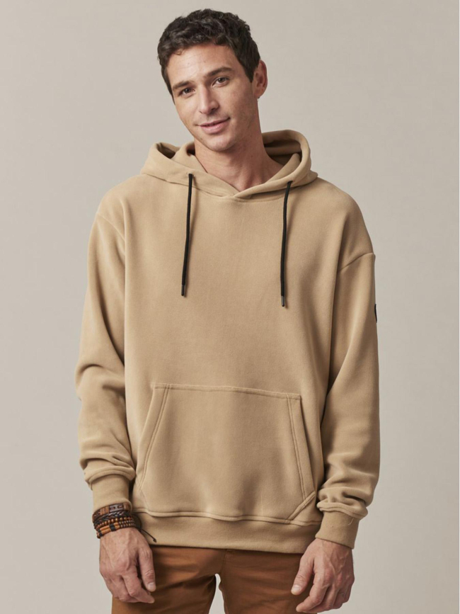 Sweat à capuche solstice beige homme - Deeluxe