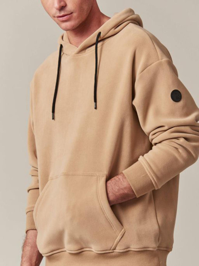 Sweat à capuche solstice beige homme - Deeluxe