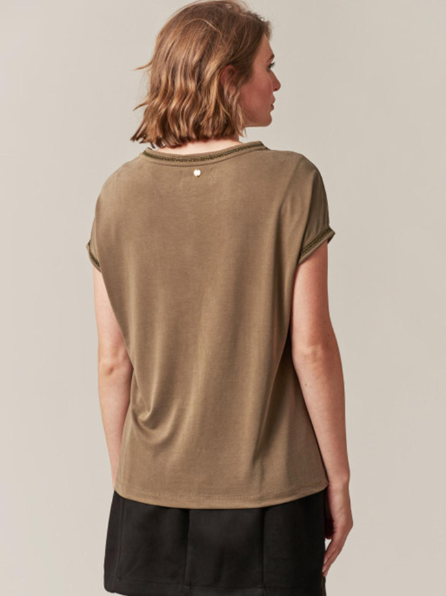 T shirt manche courte vienna kaki femme - Vero moda