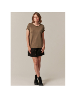 T shirt manche courte vienna kaki femme - Vero moda