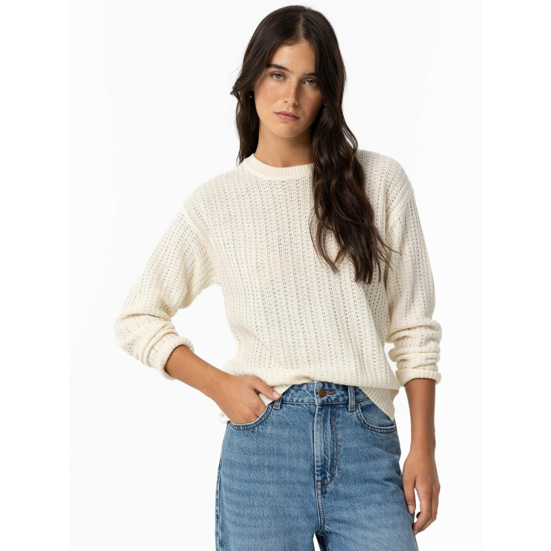 Pull tricot uncanny 9 blanc femme - Tiffosi