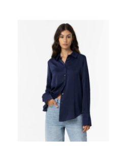 Chemise satan 5 uni bleu marine femme - Tiffosi