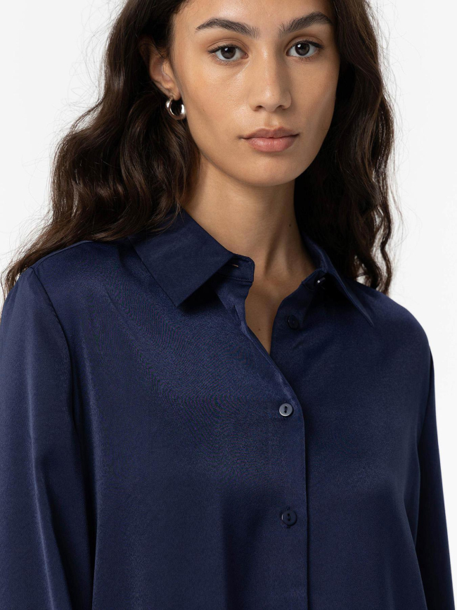 Chemise satan 5 uni bleu marine femme - Tiffosi