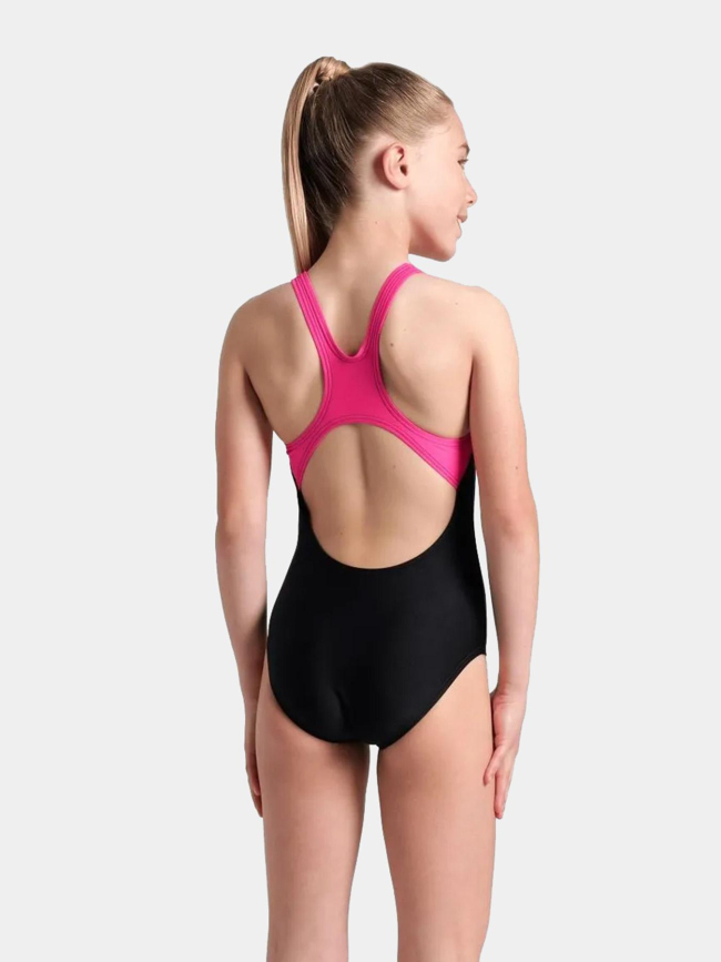 Maillot de bain swim pro logo noir et rose fille - Arena