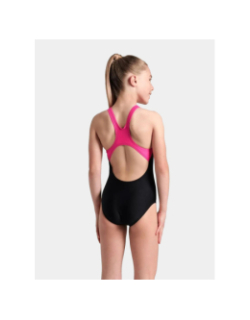 Maillot de bain swim pro logo noir et rose fille - Arena