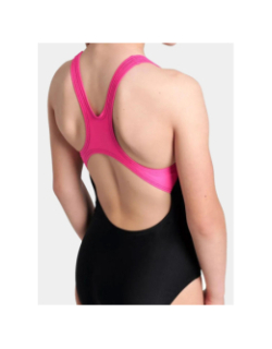 Maillot de bain swim pro logo noir et rose fille - Arena