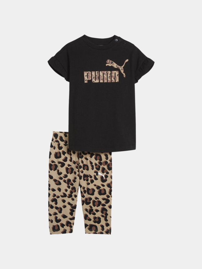 Ensemble t-shirt et legging minicats animal noir fille - Puma