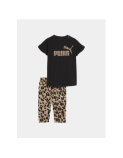 Ensemble t-shirt et legging minicats animal noir fille - Puma