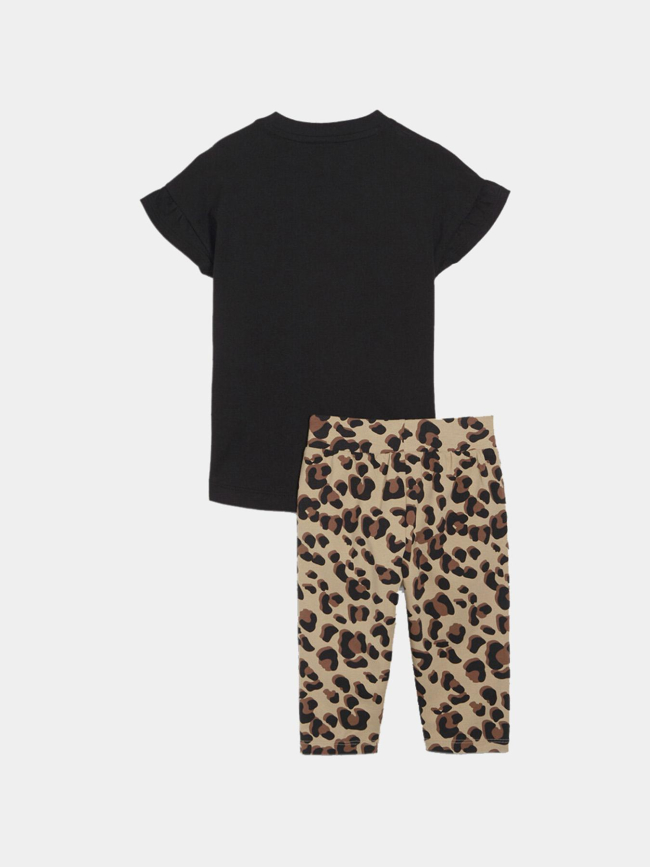 Ensemble t-shirt et legging minicats animal noir fille - Puma