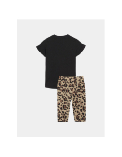 Ensemble t-shirt et legging minicats animal noir fille - Puma