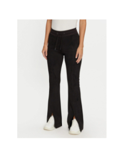 Pantalon en suédine fendu scuba noir femme - Guess