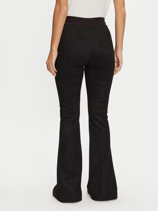 Pantalon en suédine fendu scuba noir femme - Guess