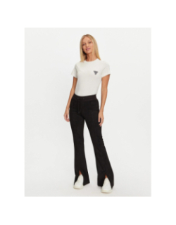 Pantalon en suédine fendu scuba noir femme - Guess