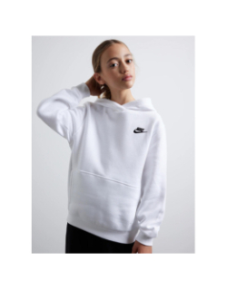 Sweat à capuche club fleece blanc enfant - Nike