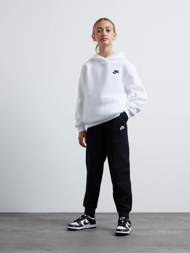 Sweat à capuche club fleece blanc enfant - Nike