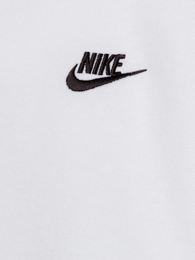 Sweat à capuche club fleece blanc enfant - Nike