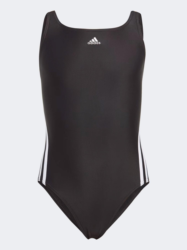 Maillot de bain 1 pièce 3 stripes noir fille - Adidas