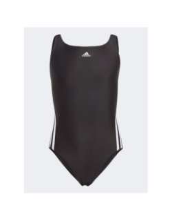 Maillot de bain 1 pièce 3 stripes noir fille - Adidas