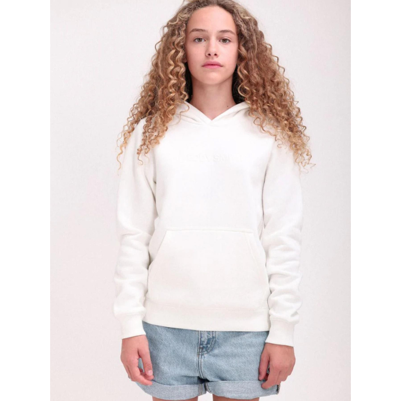 Sweat à capuche new soly jr blanc enfant - Teddy Smith