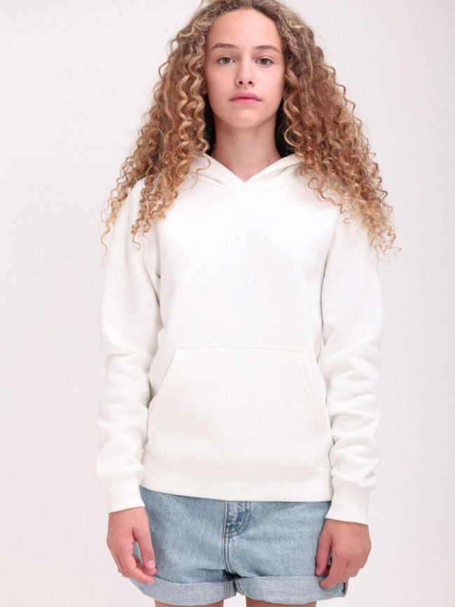 Sweat à capuche new soly jr blanc enfant - Teddy Smith