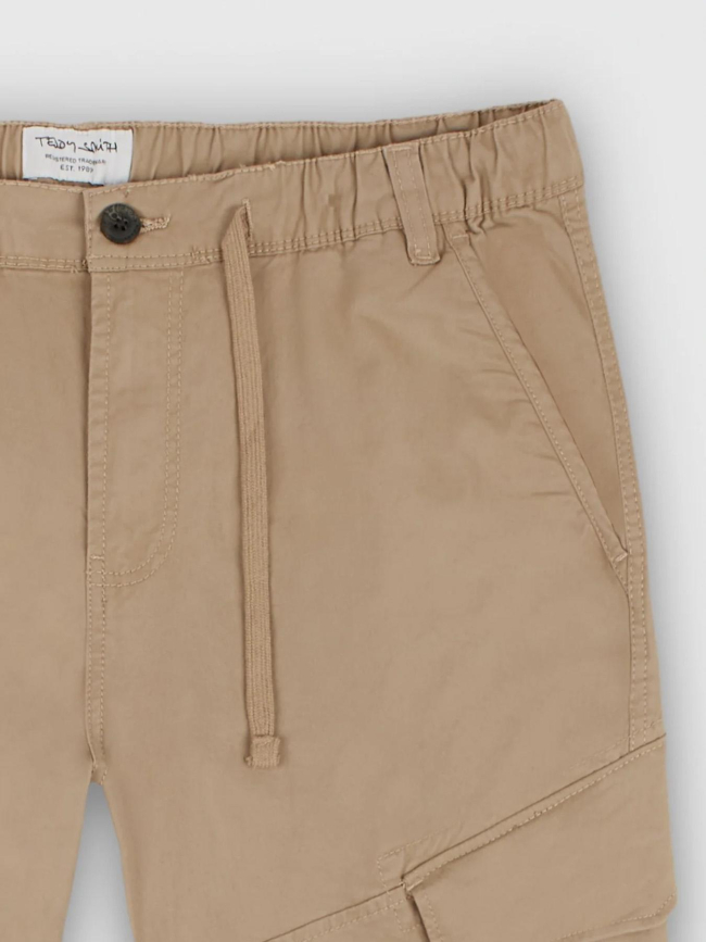 Pantalon cargo p-murray marron garçon - Teddy Smith