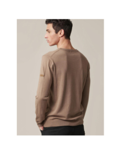 Pull col rond shotson marron homme - Deeluxe