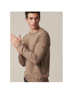 Pull col rond shotson marron homme - Deeluxe