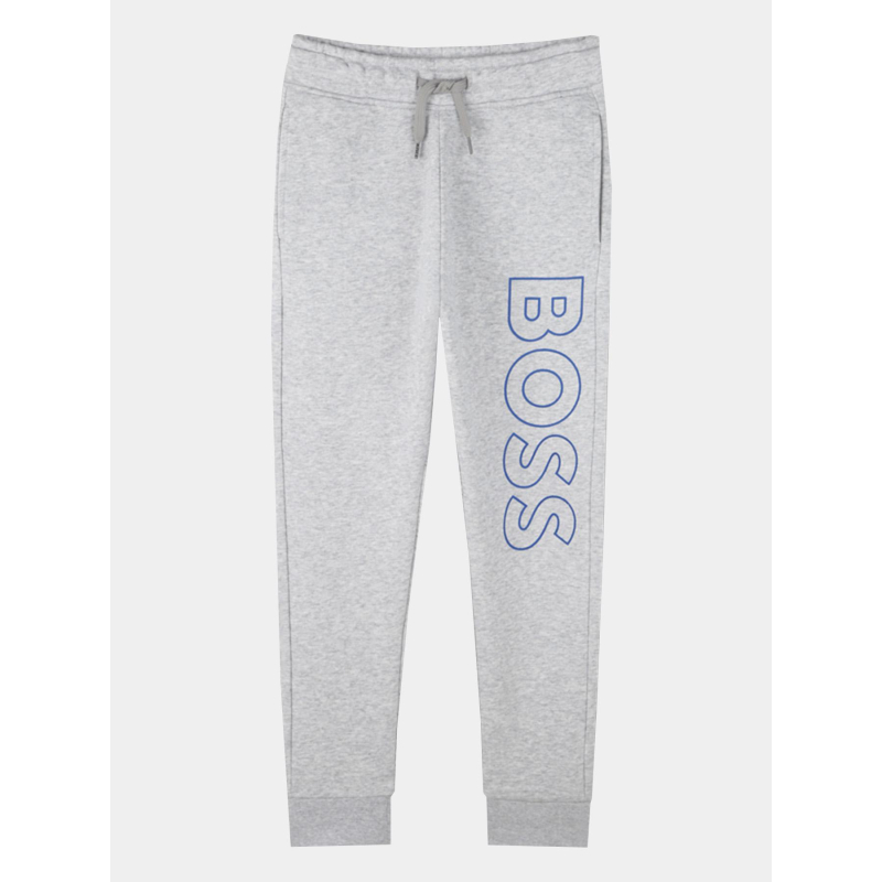 Pantalon de survêtement logo verticale gris enfant - Boss