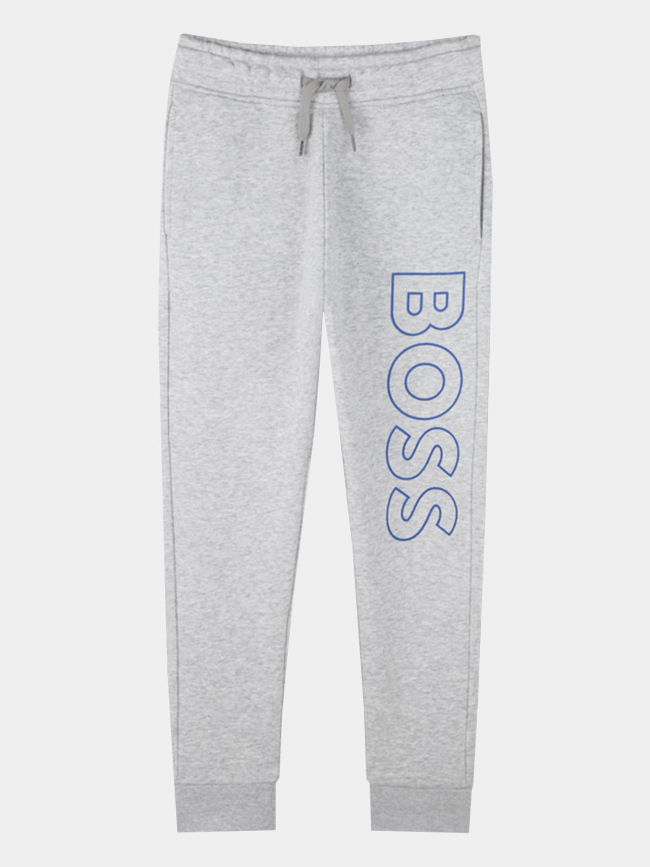 Pantalon de survêtement logo verticale gris enfant - Boss