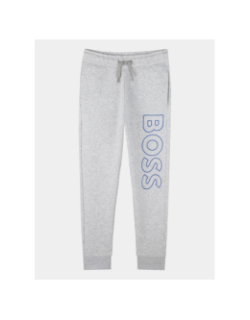 Pantalon de survêtement logo verticale gris enfant - Boss