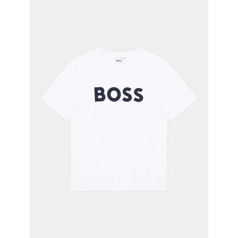 T-shirt à manches courtes logo blanc enfant - Boss