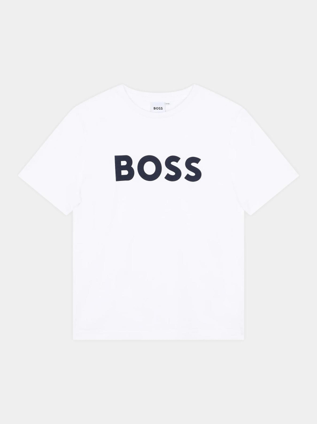 T-shirt à manches courtes logo blanc enfant - Boss