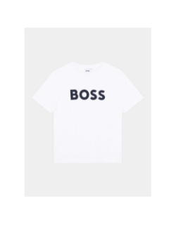 T-shirt à manches courtes logo blanc enfant - Boss