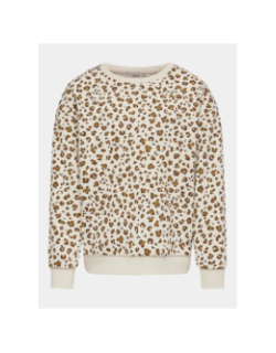 Sweat koganni a motif leopard beige fille - Only