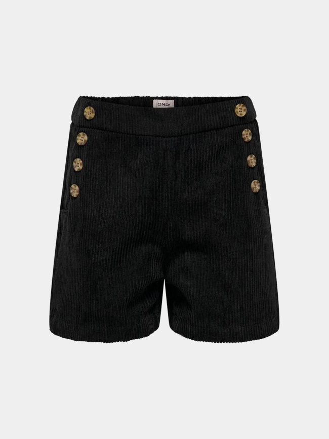 Short côtelé kogmadi noir fille - Only