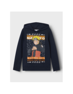 Sweat à capuche naruto shippuden bleu marine enfant - Name It