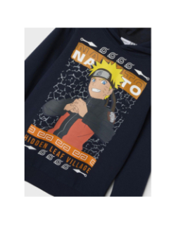 Sweat à capuche naruto shippuden bleu marine enfant - Name It